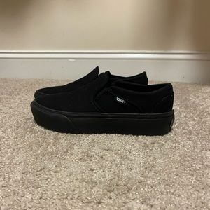 Vans Asher Platform Size 7.5 Black